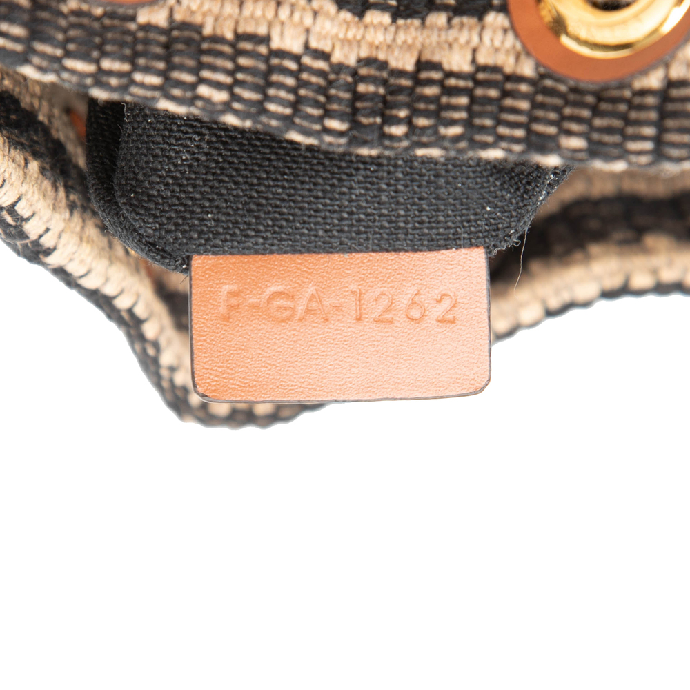Pre-Loved Celine Small Triomphe Raffia Drawstring Bucket Bag - Picture 5 of 8
